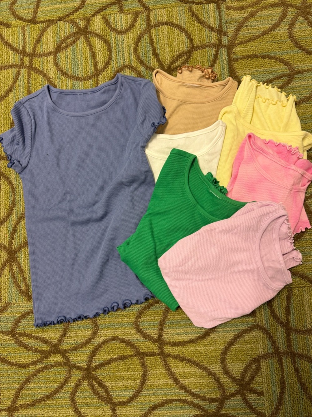 Source Unknown Kids 7-Short Sleeve Tees - Blue, Green, Pink, Yellow, Tan, white